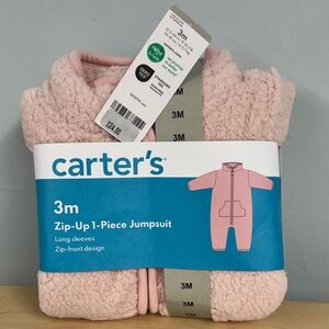 Carter's Cozy Pink Sherpa Jumpsuit